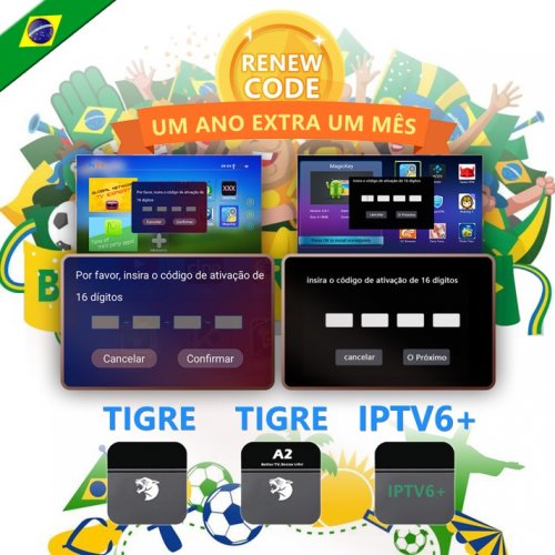 Renew code For Tigre tv box renewal code tigre a2 renewal code tigre a2 better tv better life code tigre renew code
