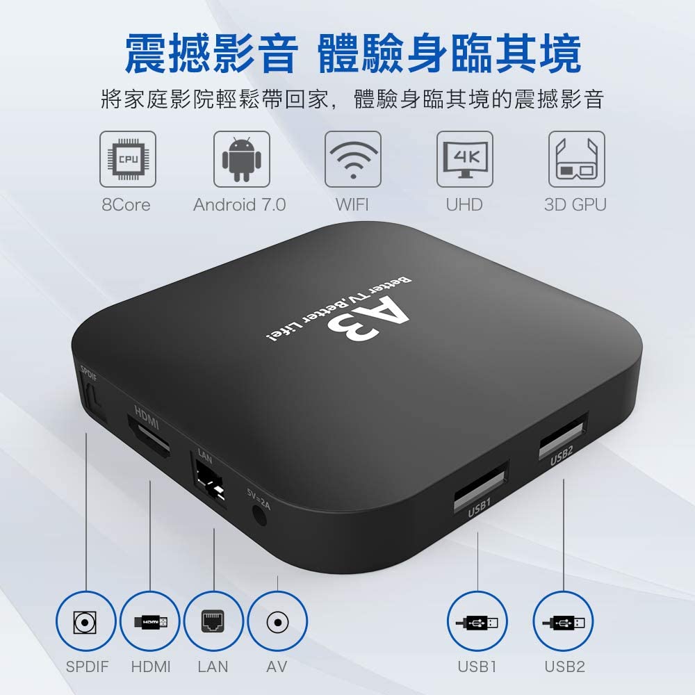 A3 Chinese box PRO 2022 200+ Live Channels from Mainland/Hong Kong/Macao/Taiwan, 7 Days Playback.100K+ Cantonese and Mandarin Movies/Dramas